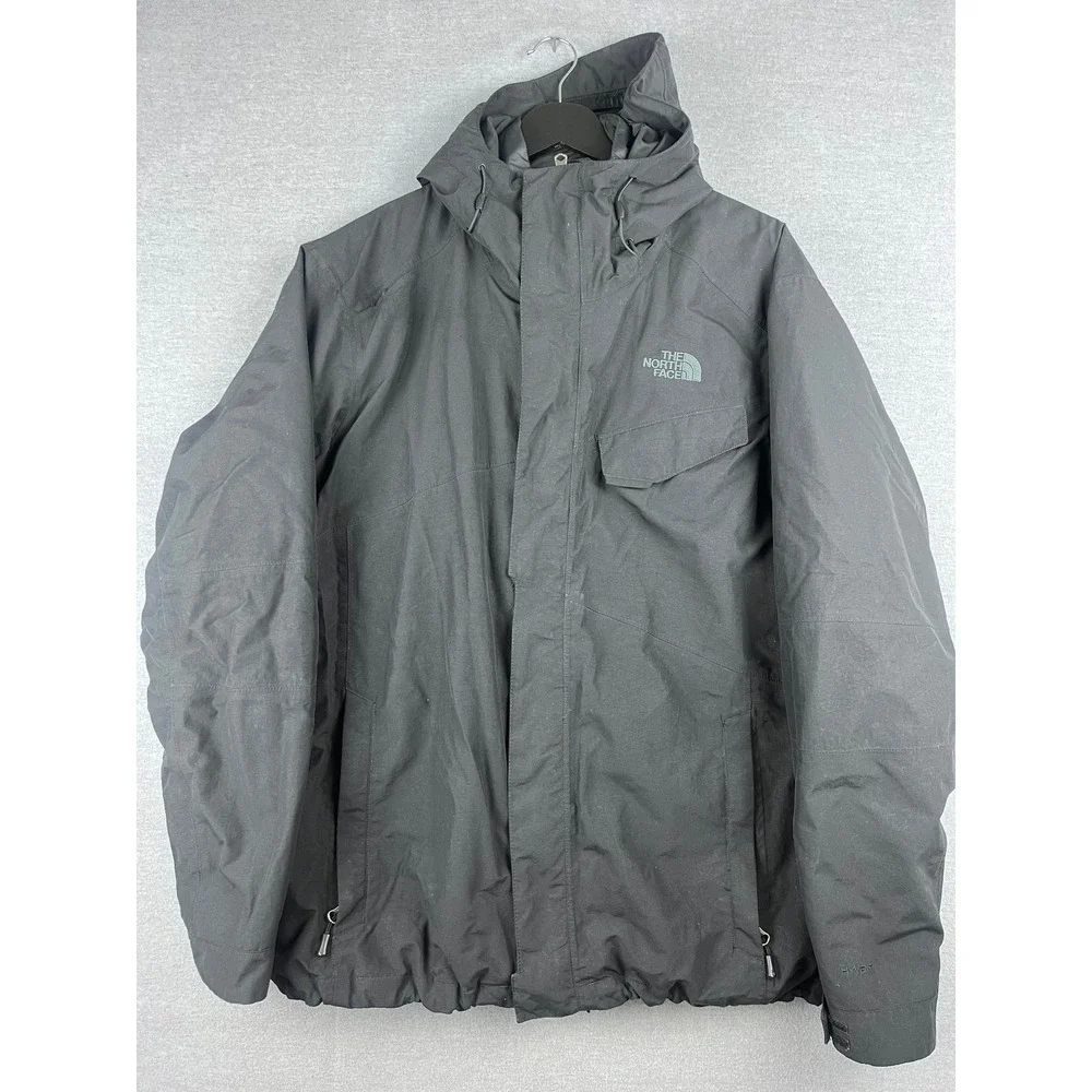 The North Face Mens HyVent Hooded Insulated Jacket‎ Black XL Parka Coat